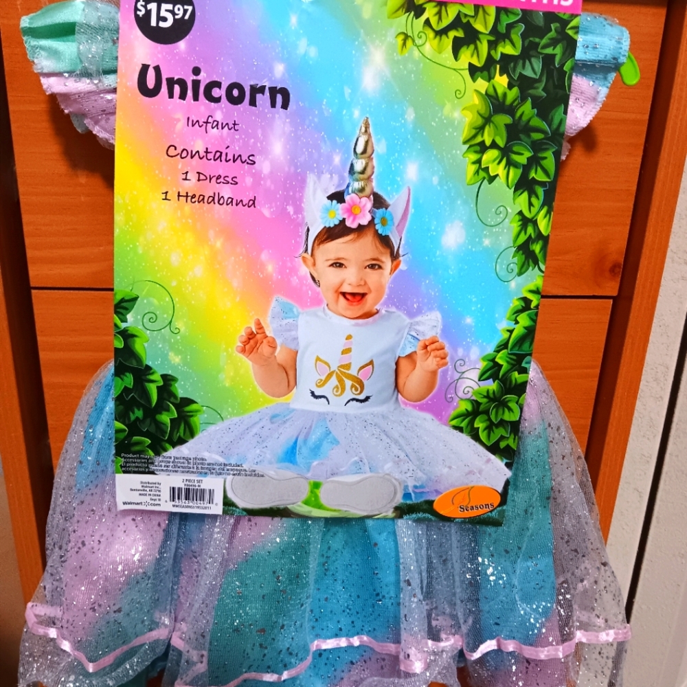 Infant Unicorn Dress and headband